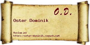 Oster Dominik névjegykártya